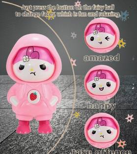 RR Shopping Zone Kitty Face Changing, Cute Cartoon Figure with Three Expressions Key Chain