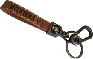 YAMAHA keychains brown Leather hook Home Key Chain