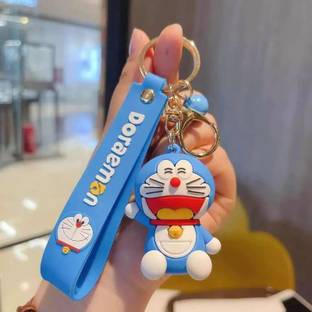 kiaraz Doraemon Character Keyring 3D Rubber Silicone Keychain For Car & Bike Key Chain