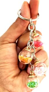 ShopTalk Bottle Glitter round Girls Key Chain