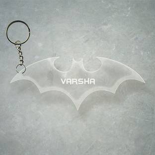 SY Gifts Batman Logo Desigh With Varsha Name Key Chain
