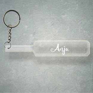 SY Gifts Cricket Bat Logo Design With Anju Name Key Chain