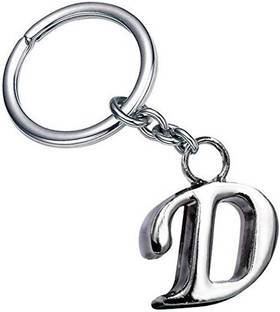 MISMIL Alphabet Letter D Metal Keychain Keyring Silver D Key Chain