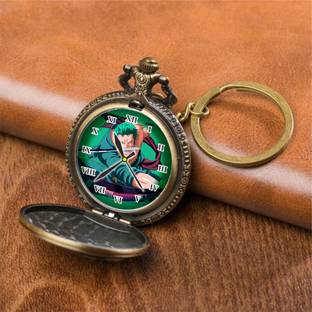 Tiny Tim Antique Pocket-Watch Anime One Piece Zoro Printed Dial Merch Cosplay Gift Otaku Key Chain