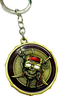 GKM JAck Sparrow captain revolving keychain for cars & bikes Key Chain