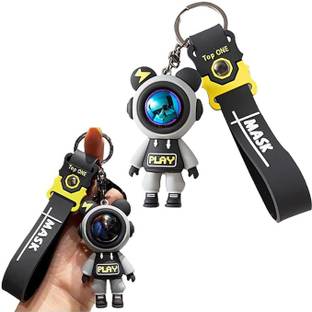 ALLIHOR Astronaut Keychain Pilot Bear Strap Cool Cute Keychains for Bike (Multicolour) Key Chain
