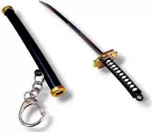 Filsfa UNSHARPED Katana Metal Sword Key Chain with Cover -In Multicolor Pack Of 1P Key Chain