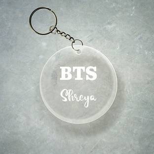 SY Gifts BTS Design With Shreya Name Key Chain