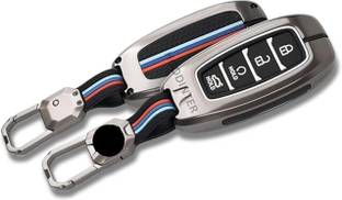 Hoodinter Metal Key Cover Compatible With Verna 2023 | i20 Facelift N Line N8 Key Chain