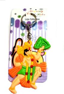 ShopTalk Lord Hanuman Lifting mountain High Quality Rubber Key Chain