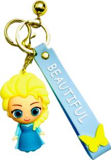 GKM Elsa Frozen Princess Character Keychain with strap for girls Key Chain