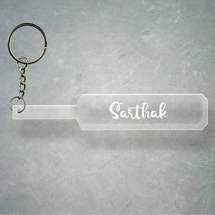 SY Gifts Cricket Bat Logo Design With Sarthak Name Key Chain