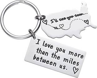 Dattatreya Collection I Love You More Than The Miles Between Us perfect gift for your partner Key Chain