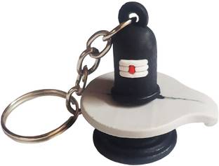 INFINITY Lord Shiv Bholenath Shivling Design Rubber Keychain for Car Bike Keyring Key Chain