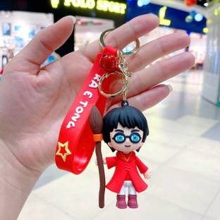 Mubco Harry Potter Broomstick 3D Keychain |With Strap Charm & Hook |Gift Kids Adults Key Chain