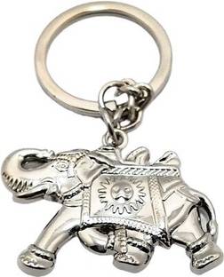 Blue Aura Rajwadi hathi Elephant Key ring Key Chain