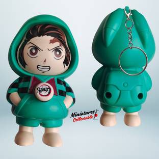 Miniatures Collectable Demon Slayer Tanjiro Face Changing Expression Keychain – Super Cool Key Chain