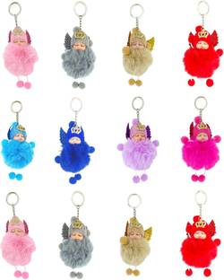 ShubhKraft Soft Toys Doll Keychains For Girls/Womens Return Gift (Pack of 12, Multicolor) Key Chain