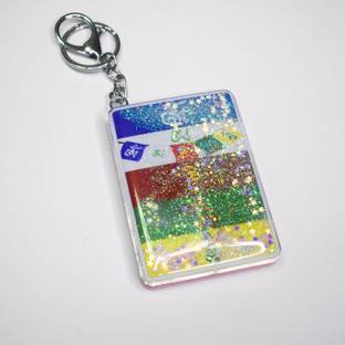 OFM GOOD LUCK/VASTU Liquid Sparkly Traveler Key Chain Key Chain