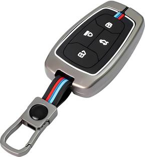 JMD GLOBAL SALES Zinc Metal Key Cover Compatible with Tata ,Nexon,Harrier,Safari,Altroz,Tigor Key Chain