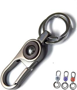Jdp Novelty Premium Quality Metal Hook Locking Silver Ring Metal KeyChain 4371 Key Chain