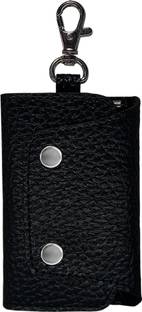 MANDAVA PU Leather Unisex Small Key Pouch Key Case With Belt Hook Cum Card Holder Key Chain