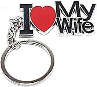 MAG BEE I Love My Wife Gift For Wife Birthday Anniversary Surprise Gift Bike, Car Charm Key Chain