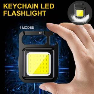 DPM Mini LED Flashlight 500 Lumens COB Rechargeable Work light Keychain Key Chain