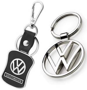 JAINSON MARTIN Combo of Volkswagen Logo Metal & Volkswagen Leather Hook Keychain Key Chain
