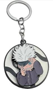 HappierYou Gojo Satoru Jujutsu Kaisen Anime Premium Keychain – 360° Rotating Design Key Chain