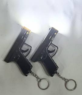 Tera13 Gun Shape Keyring, Keychain For Boys Keyring For Light, Whistle Keyring Key Chain