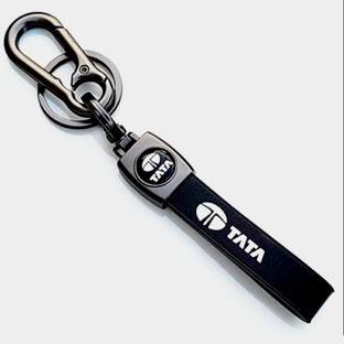 nuira Stylish Design Long Leather Keyring Compatible with Nexon, Punch, Harrier Cars Key Chain