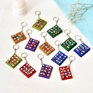 Craftam Keyring Diary Set of 12 Pcs Key Chain