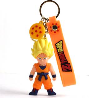 Daiyamondo Dragon Ball Super Saiyyan Yellow Goku 3D keychain With Long Ribbon Key Chain