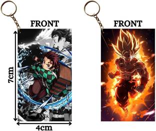 Hariyaali Enterprises LLP TANJIRO WATER DRAGON SWING X GOKU SUPER SAIYAN Unique Style 2 pcs Combo Key Chain