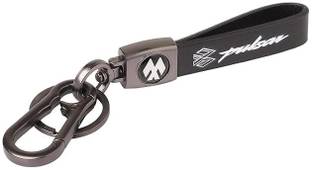 Buullet Bajaj Pulsar Bike Compactible Double Ring with Locking Hook Keychain Keyring Key Chain