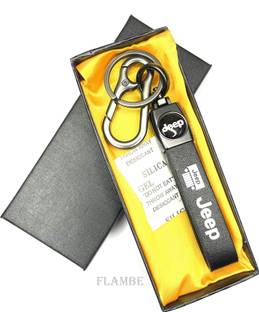FLAMBE JEEP Car & Bike Keychain Stainless steel Metal finish Key Chain