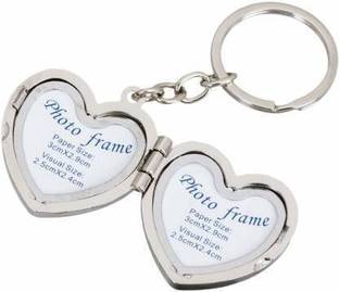 ROYALHUB BEST HEART SHAPE KEY RING WITH DUBLE SIDED MINI PHOTO FRAME FOR HUSBAND /WIFE/GIRLFRIEND/BOYFRIEND /BROTHERS /SISTER PACK OF 1 Key Chain