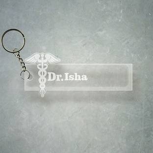 SY Gifts Doctor Logo Desigh With Isha Name Key Chain