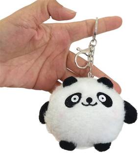 LeZoir Small Cute Toy 8cm Charm Keyring Panda Plush Toy Plush Keychain for bags Key Chain