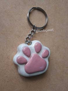 hostojewel dog footprint clay keychain Key Chain
