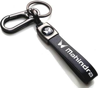 YAANATURAL LEATHER&Metal Hook KeyChain MAHINDRA For Men,Women,BIKE&CAR NEW LOGO THAR/XUV700 Key Chain