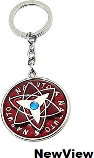 Newview Naruto Anime Red Uchiha Sharingan Design Revolving Logo Keychain for bike & Car Key Chain
