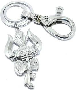 BRUIE FASHION Silver trishul Key Chain
