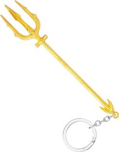 KYP Fashion Golden Aquaman Trident DC Comics Gift Pendant For Girl Boys Key Chain
