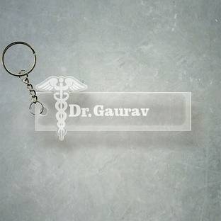 SY Gifts Doctor Logo Desigh With Gaurav Name Key Chain