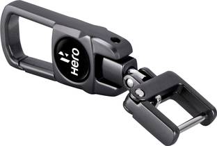 NIVIZEN Heavy Duty Metal keychain Suitable For He-ro Bikes, 360 Degree Rotating Spring Key Chain