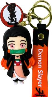 Kraft Crate Nezuko Kamado (1) Inspired 3D Rubber Keychain | Demon Slayer Anime Collectible | Key Chain