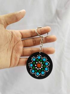 Nilanchal Handicrafts Wooden Handcrafted Keychains Square Key Chain