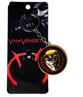 Daiyamondo V For Vendetta Face Mask Rotating Keychain Vendatta Face Moving Keychain Key Chain